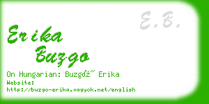 erika buzgo business card